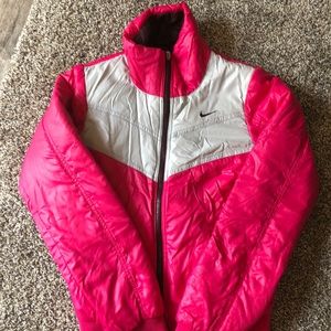 Nike retro pink puffer jacket